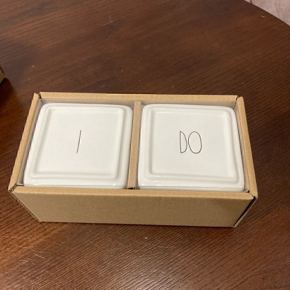 Rae Dunn artisan collection jewelry box “I Do” nwt